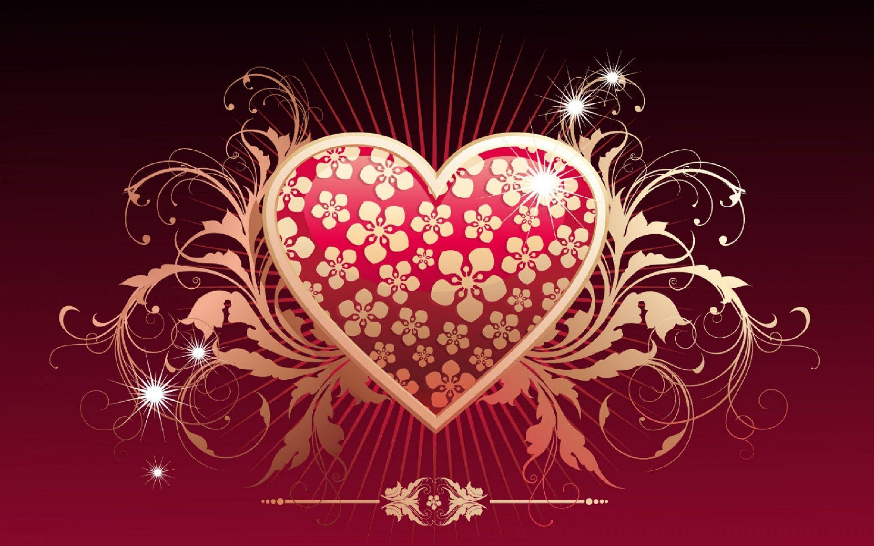 Beautiful Love Heart Valentine Day Wallpaper