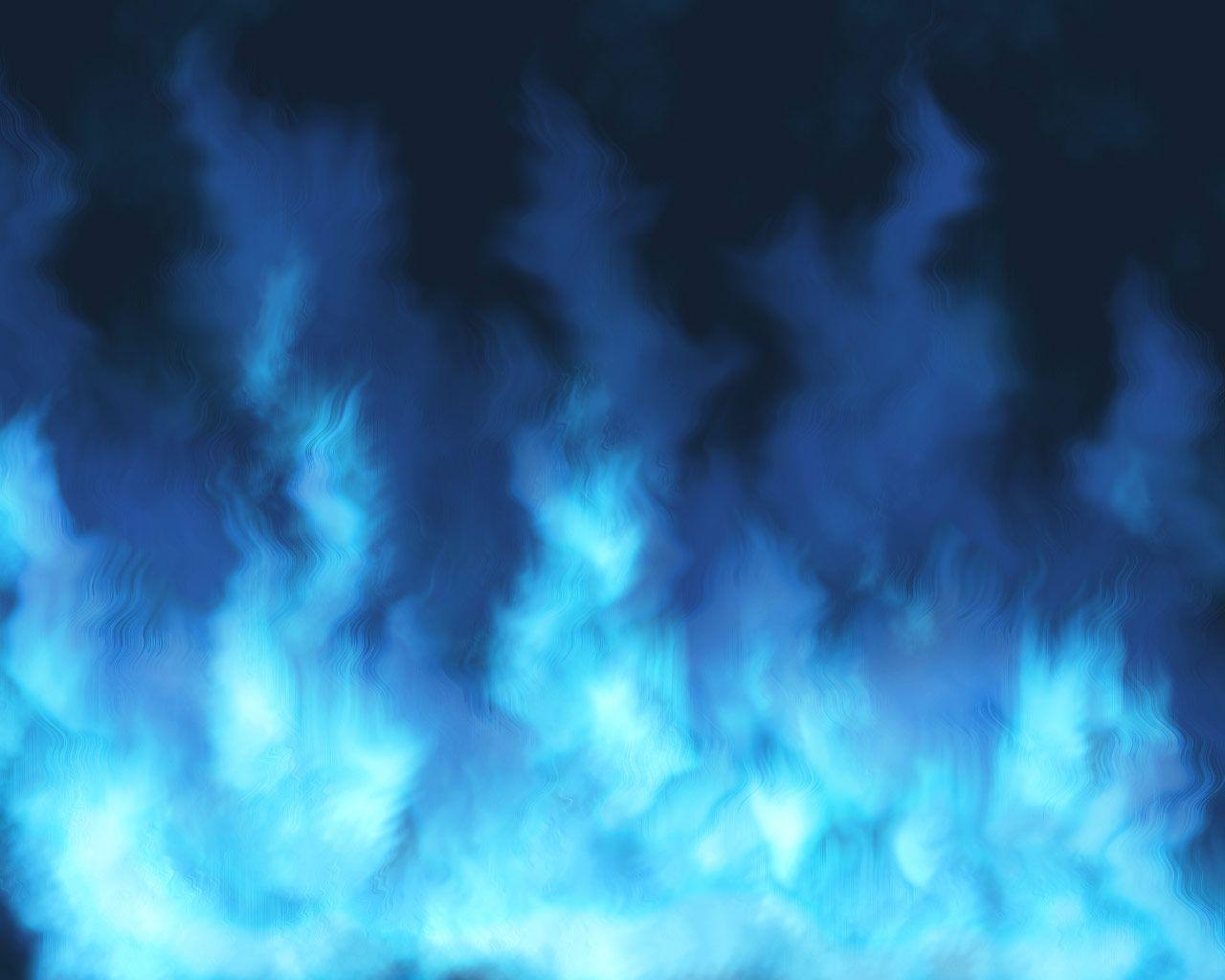 Wallpaper For > Blue Flames Background