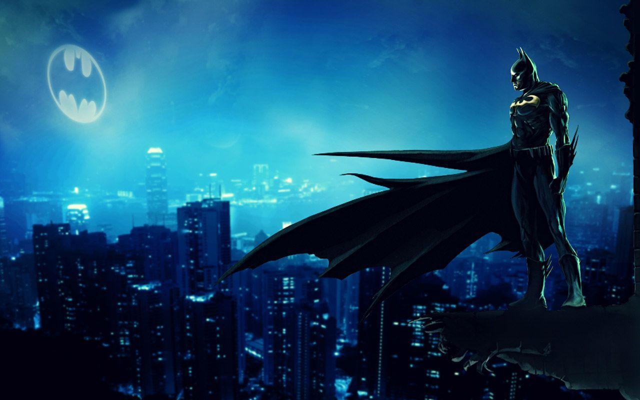 Logos For > Batman Signal Over City