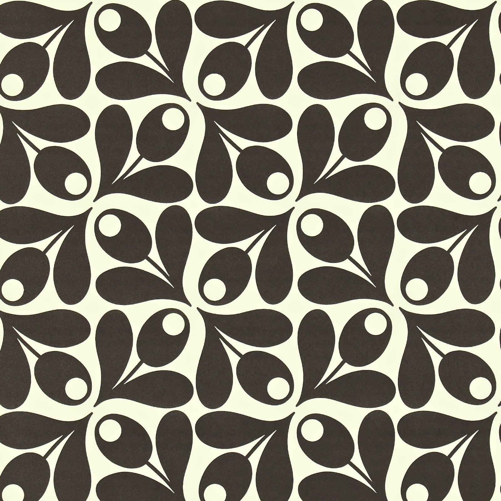 Orla Kiely. UK. House. Wallpaper. Small Acorn Cup Wallpaper