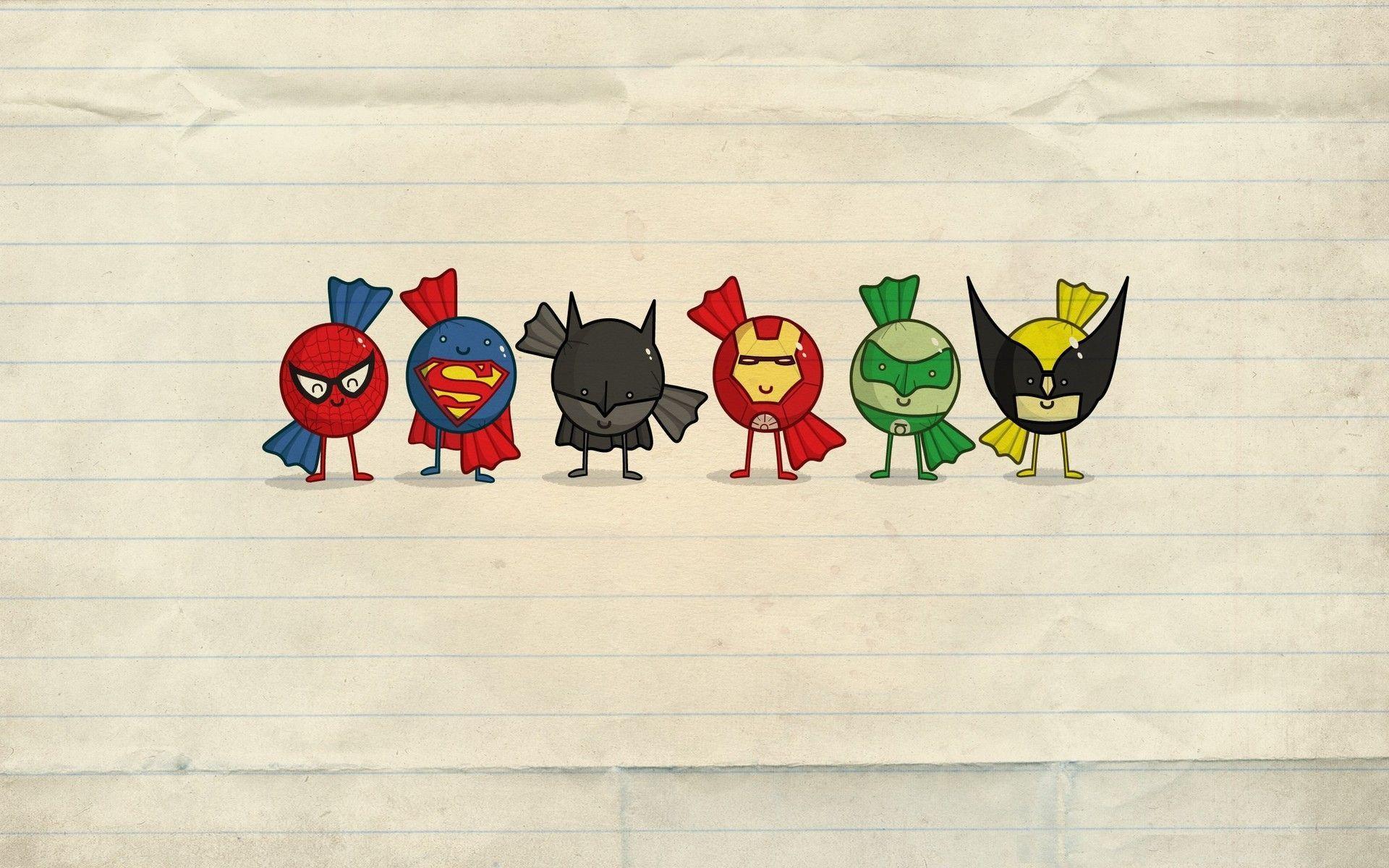 Superhero candy Wallpaper #