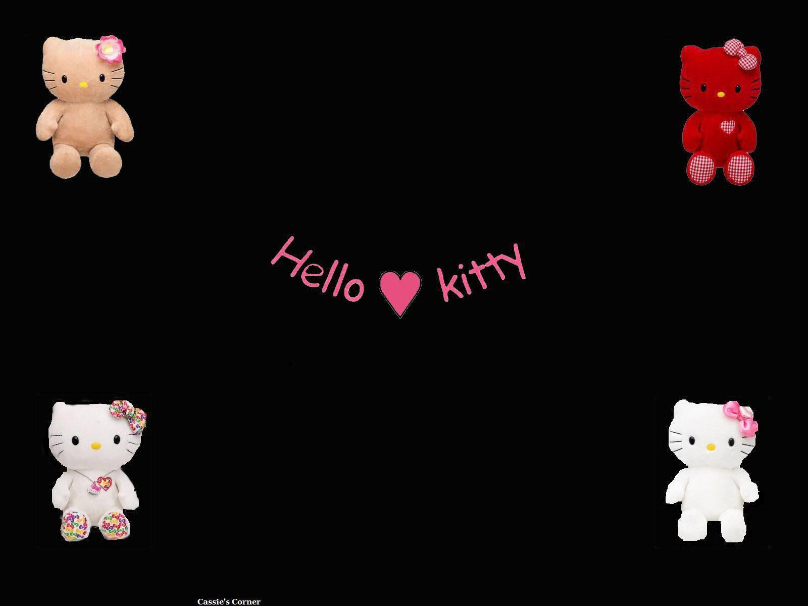 Wallpaper For > Black Hello Kitty Background For Computers