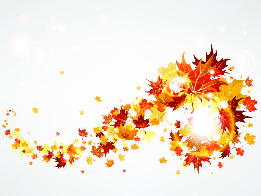 Free Flying Autumn Leaves Background For PowerPoint PPT