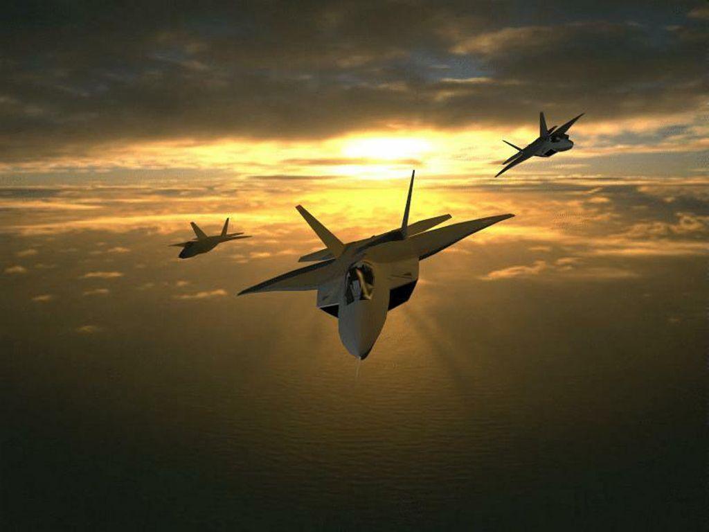 F22 Wallpaper Sunset