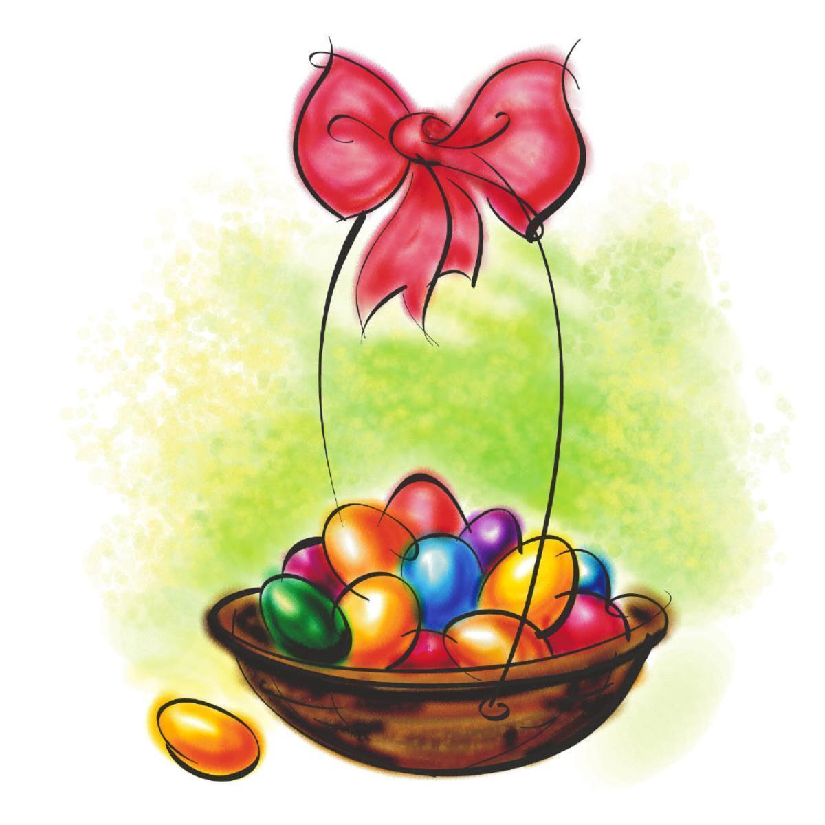 Easter basket free desktop background wallpaper image