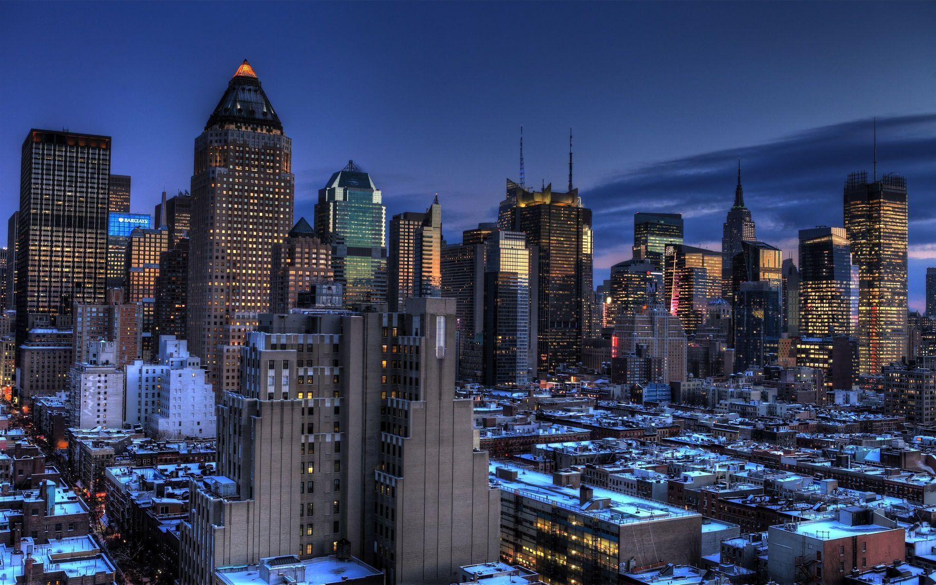 New York City Murals Hurricane Night Skyline W Wallpaper