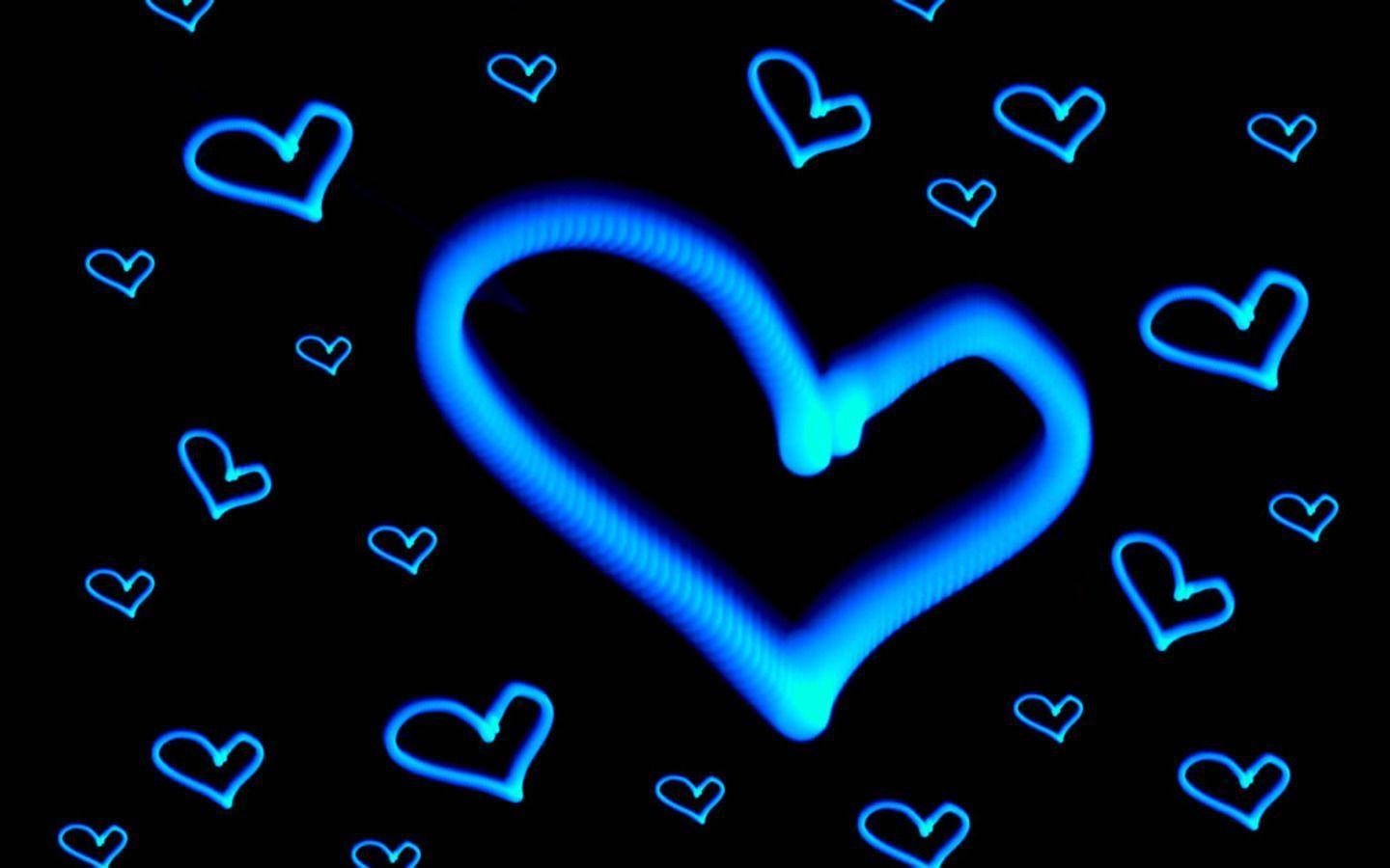 Blue Neon Star Wallpaper