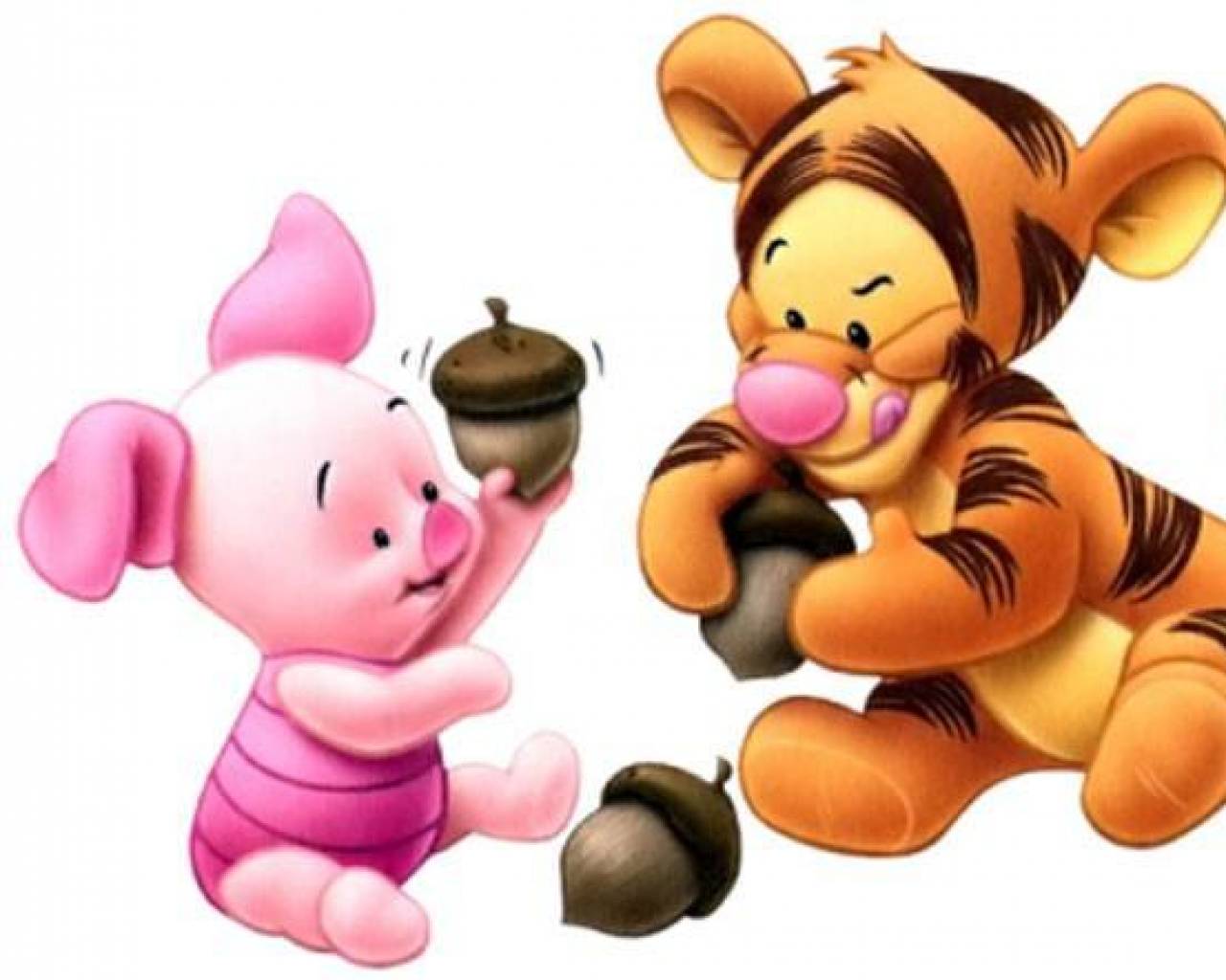 baby Tigger and baby Piglet HD Wallpaper For Desktop background