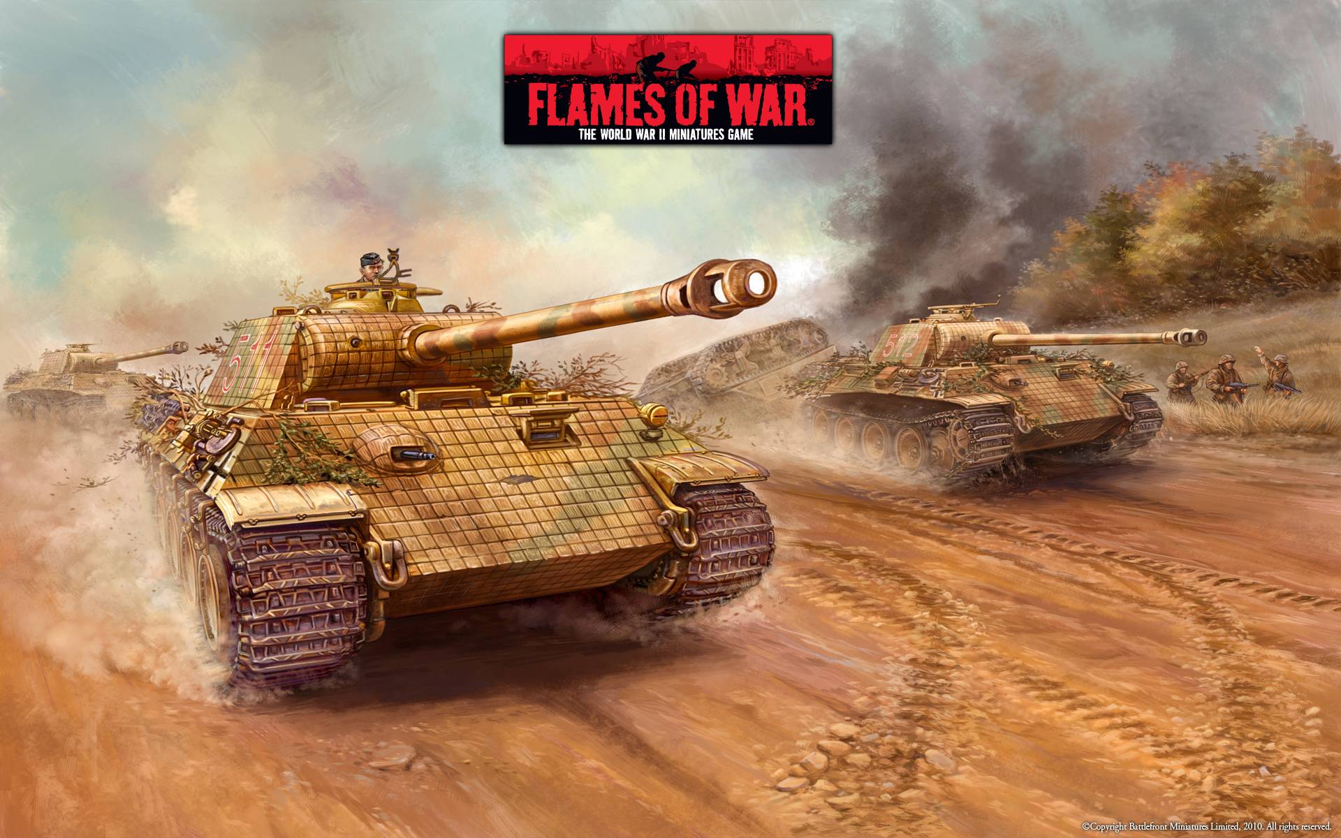 Wallpaper Flames of War Tanks Games, free desktop photo 301663