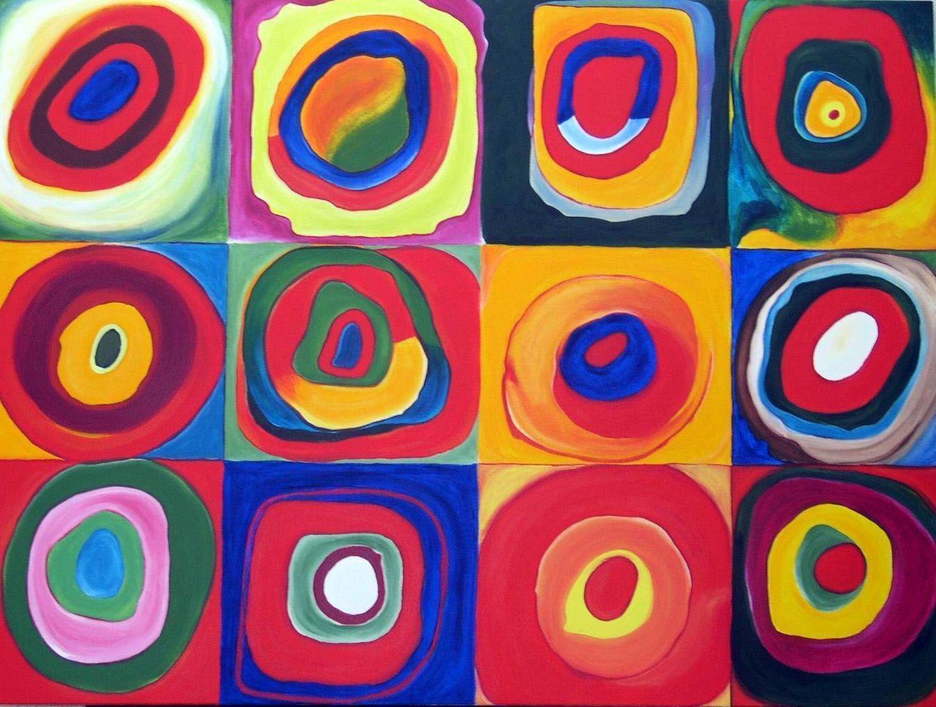 Kandinsky Cirlces in Squares