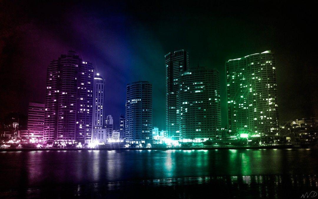 Cool City Lights HD Desktop Wallpaper