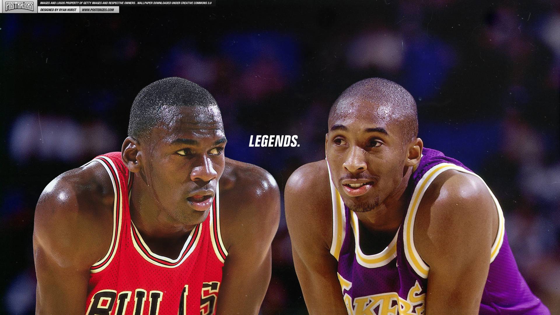 Kobe Bryant & Michael Jordan “Legends” Posterizes Wallpaper