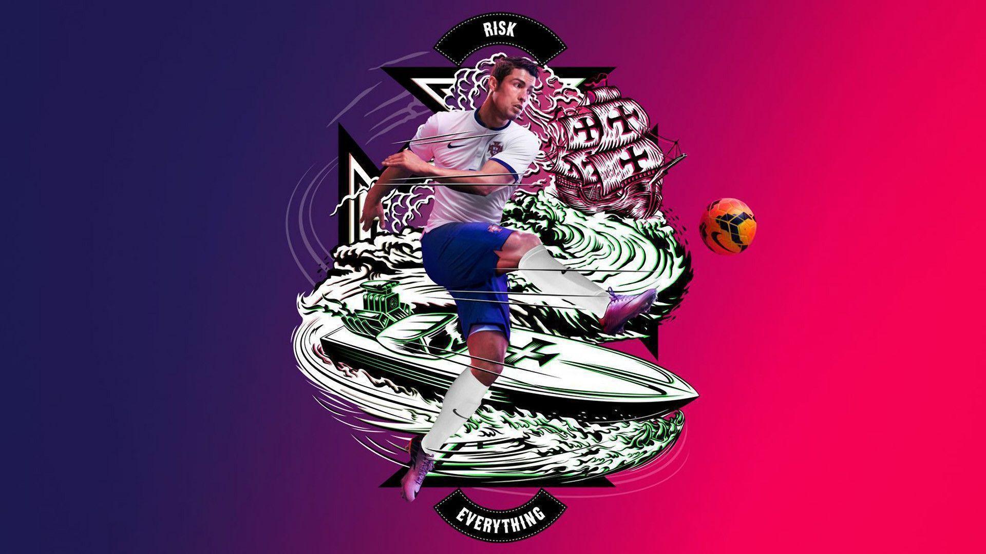 Ronaldo 2014 Portugal Nike Risk Everything Wallpaper Wide or HD