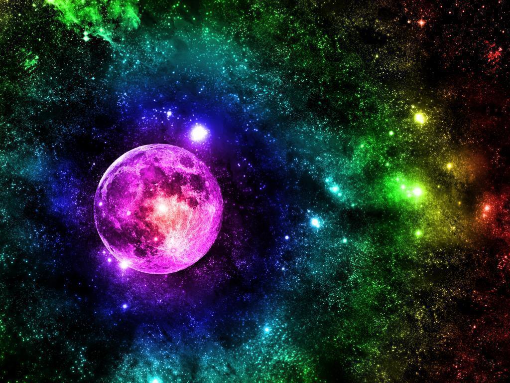 Rainbow Space Wallpaper Background