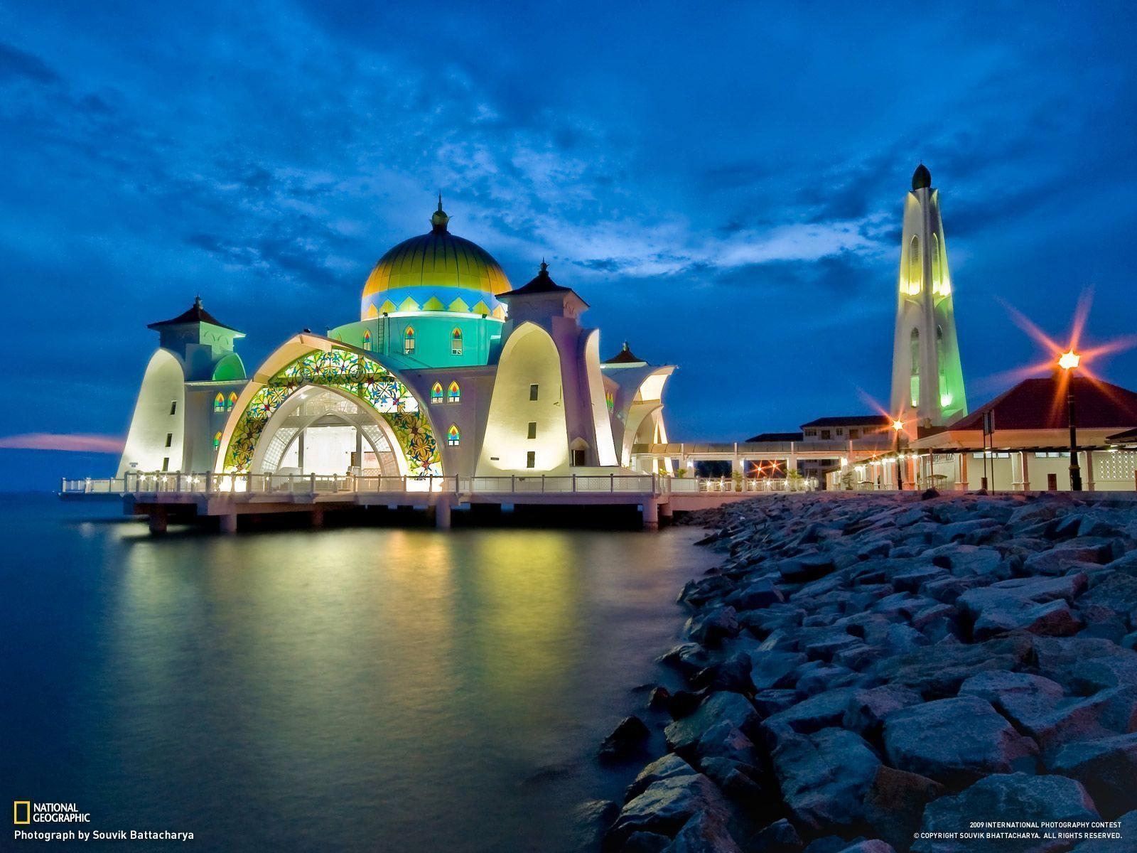 Malacca Straits Mosque Wallpaper. Malacca Straits Mosque