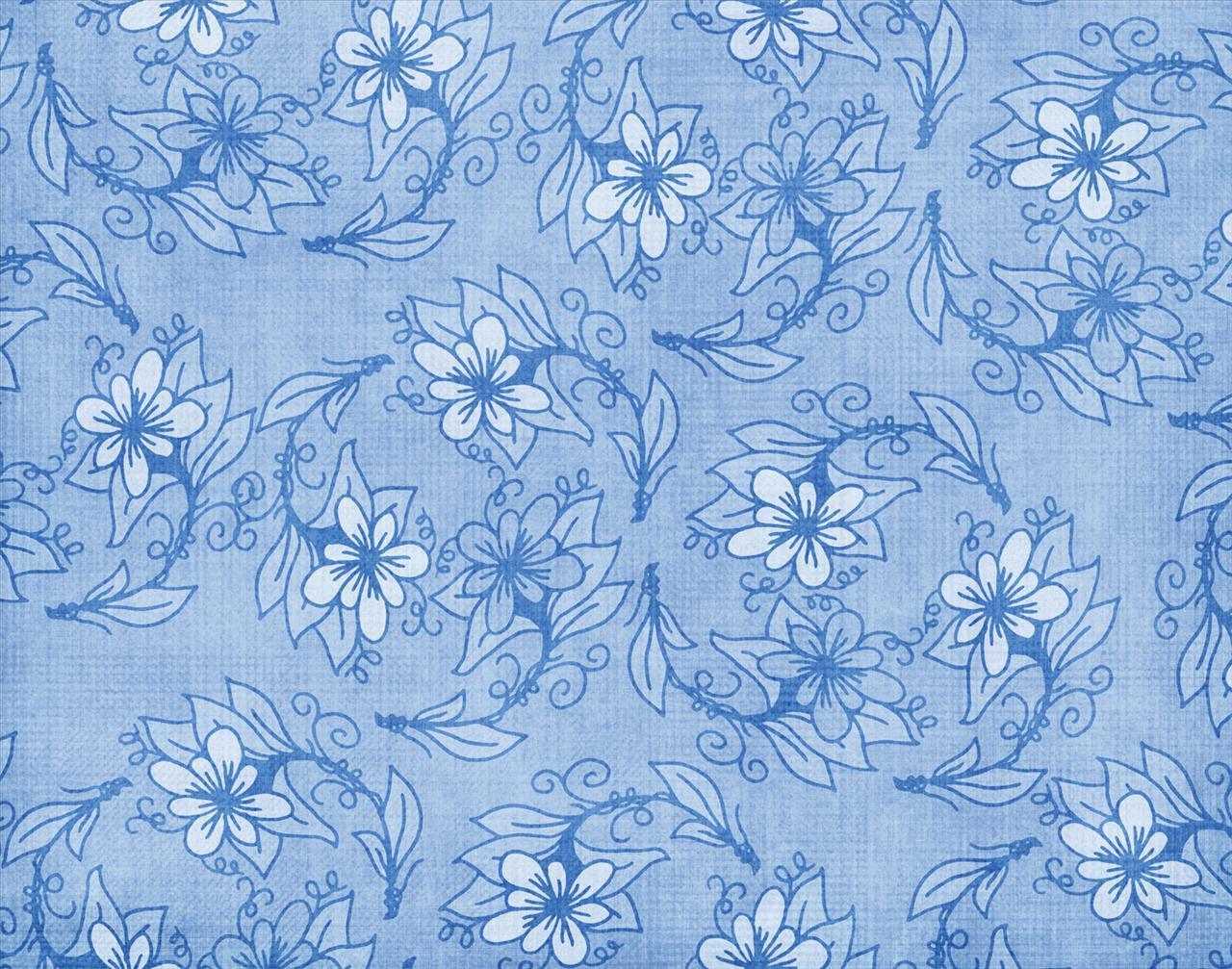 Floral Blues Free PPT Background for your PowerPoint