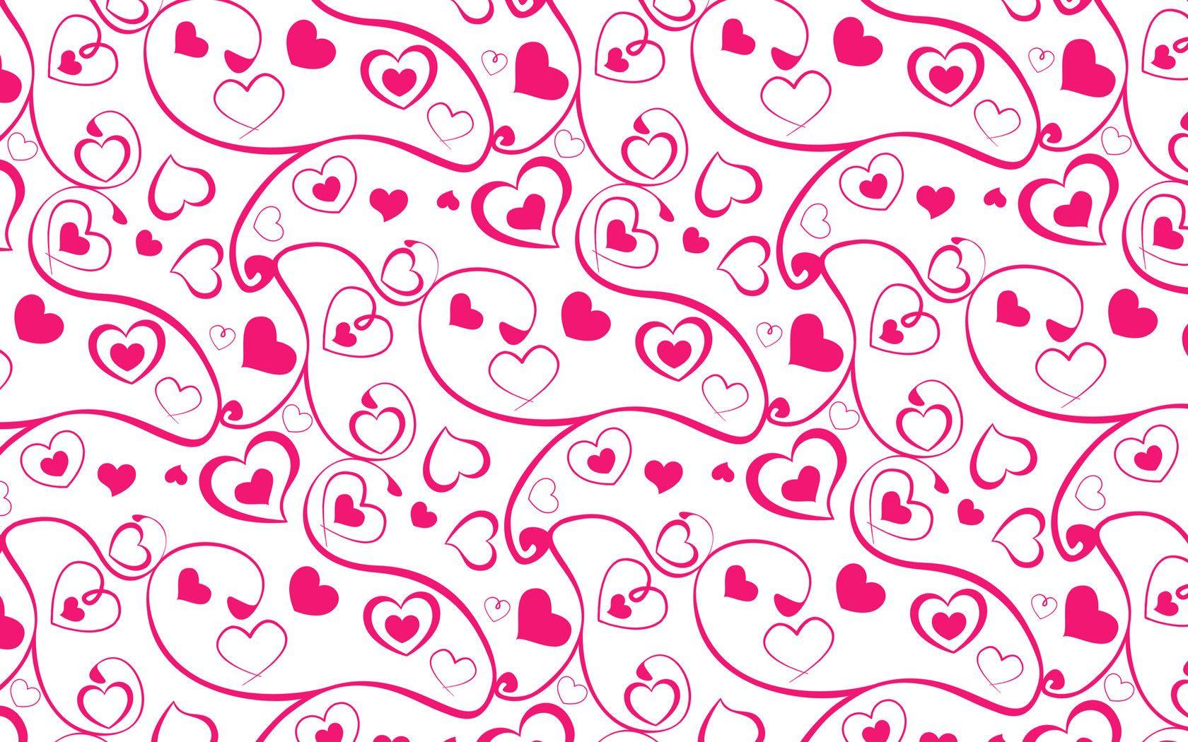 Heart and swirl pattern wallpaper #