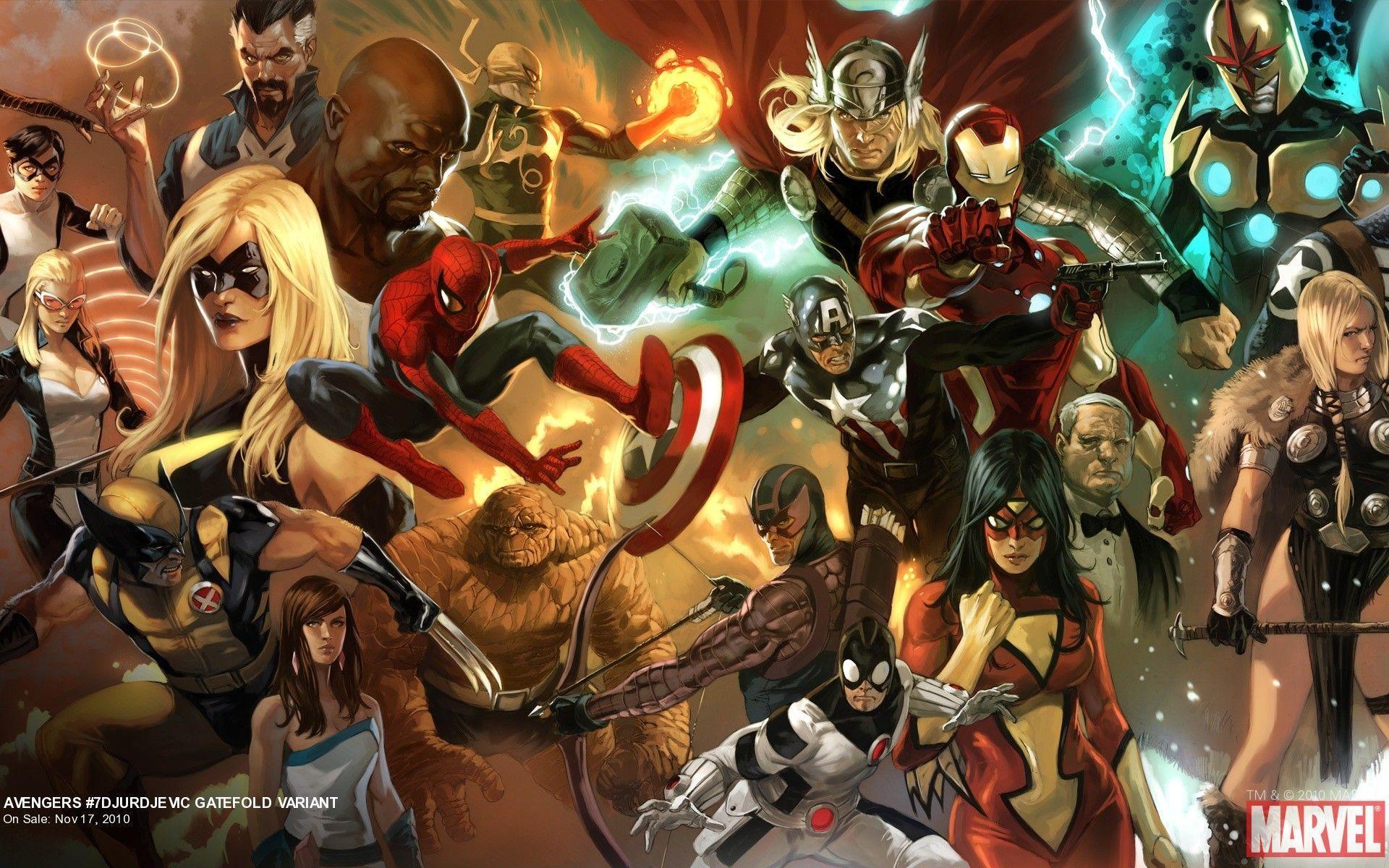 Wallpaper For > Marvel Avengers Comic Wallpaper