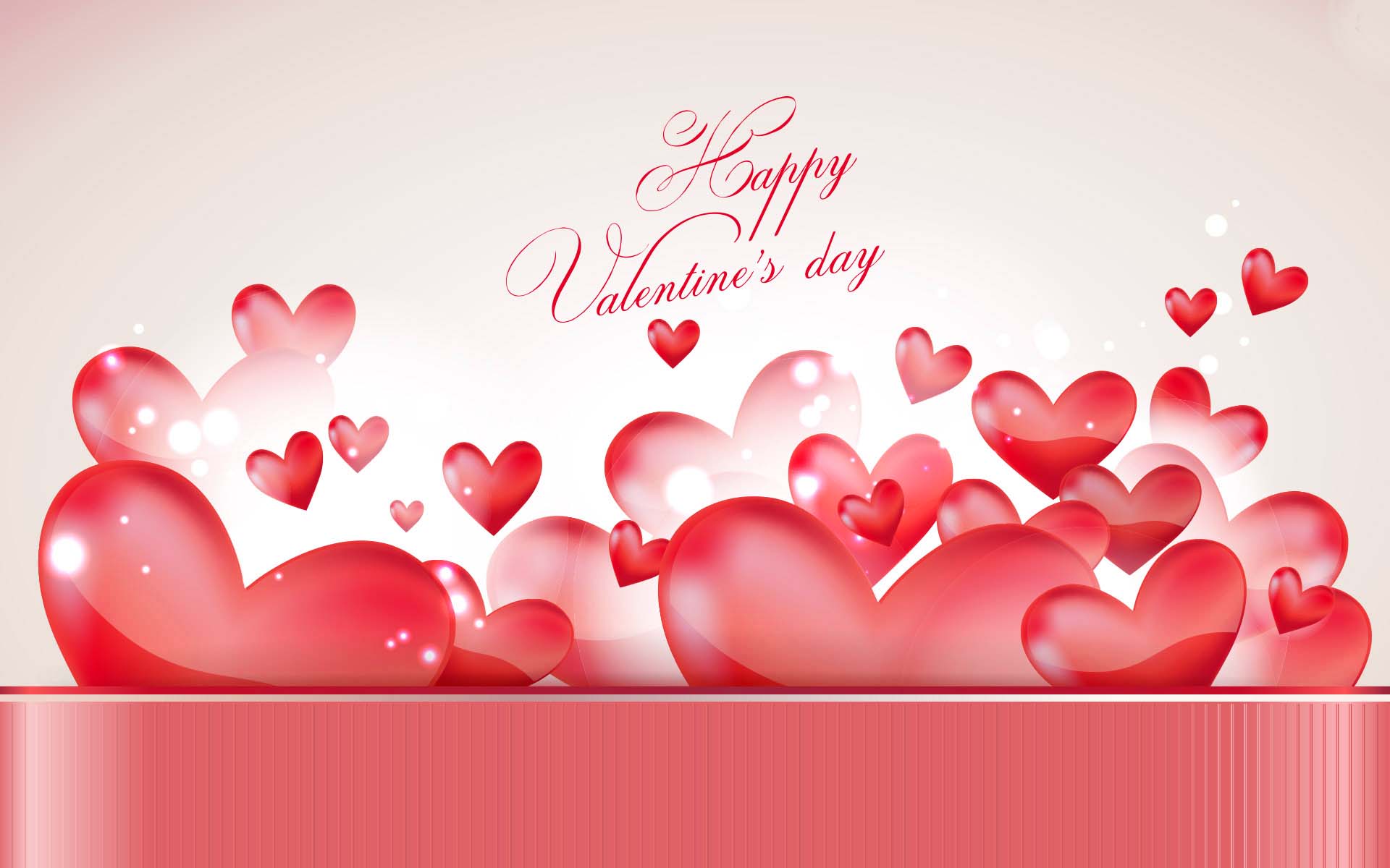 Love Red Heart Bubbles For Valentine Day Wallpaper 1920×1200