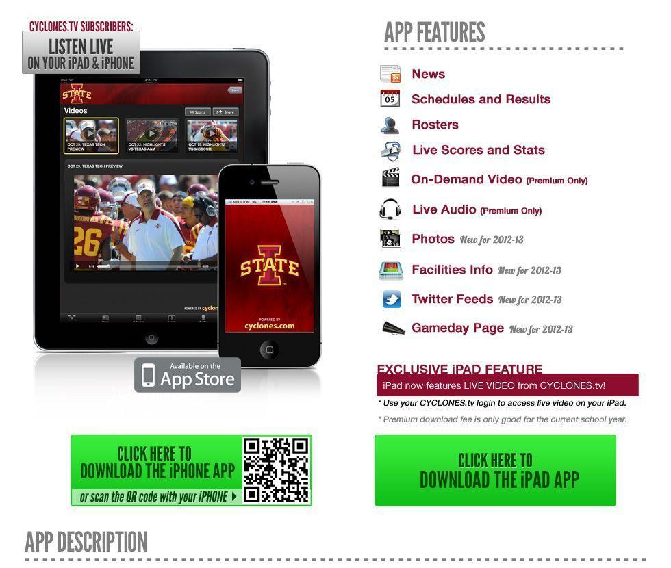 Iowa State Mobile: Cyclones iPhone App. iPod Touch. iPad