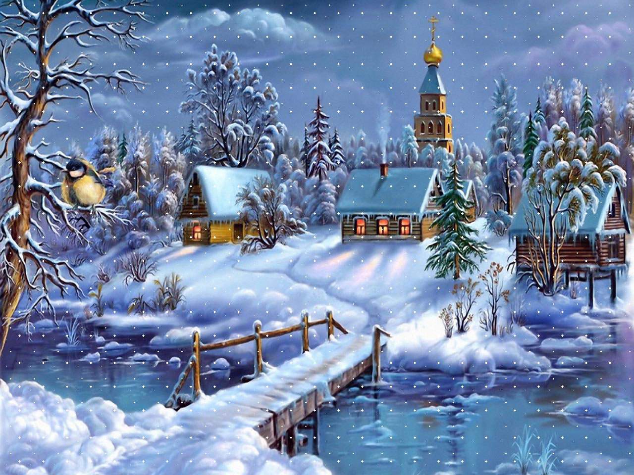 image For > Christmas Themed Desktop Background