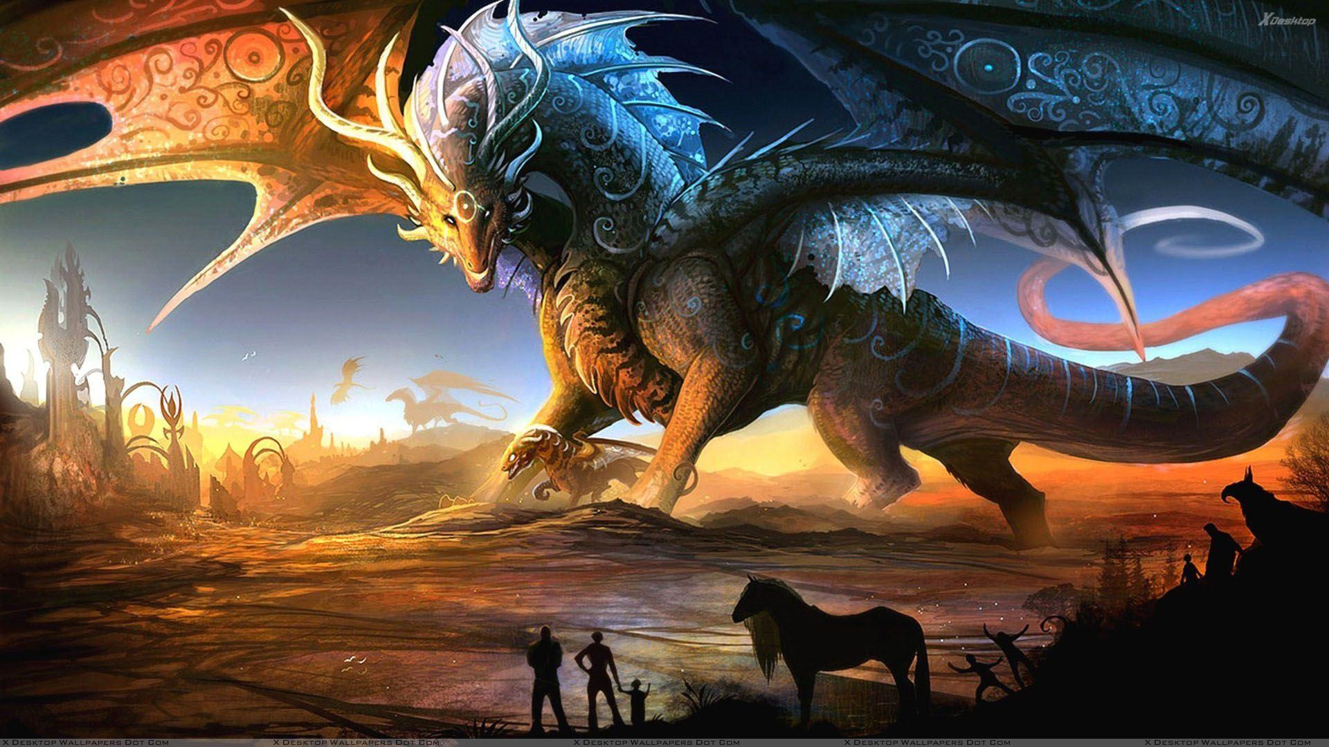 3D Dragon Fantasy Wallpaper & Picture