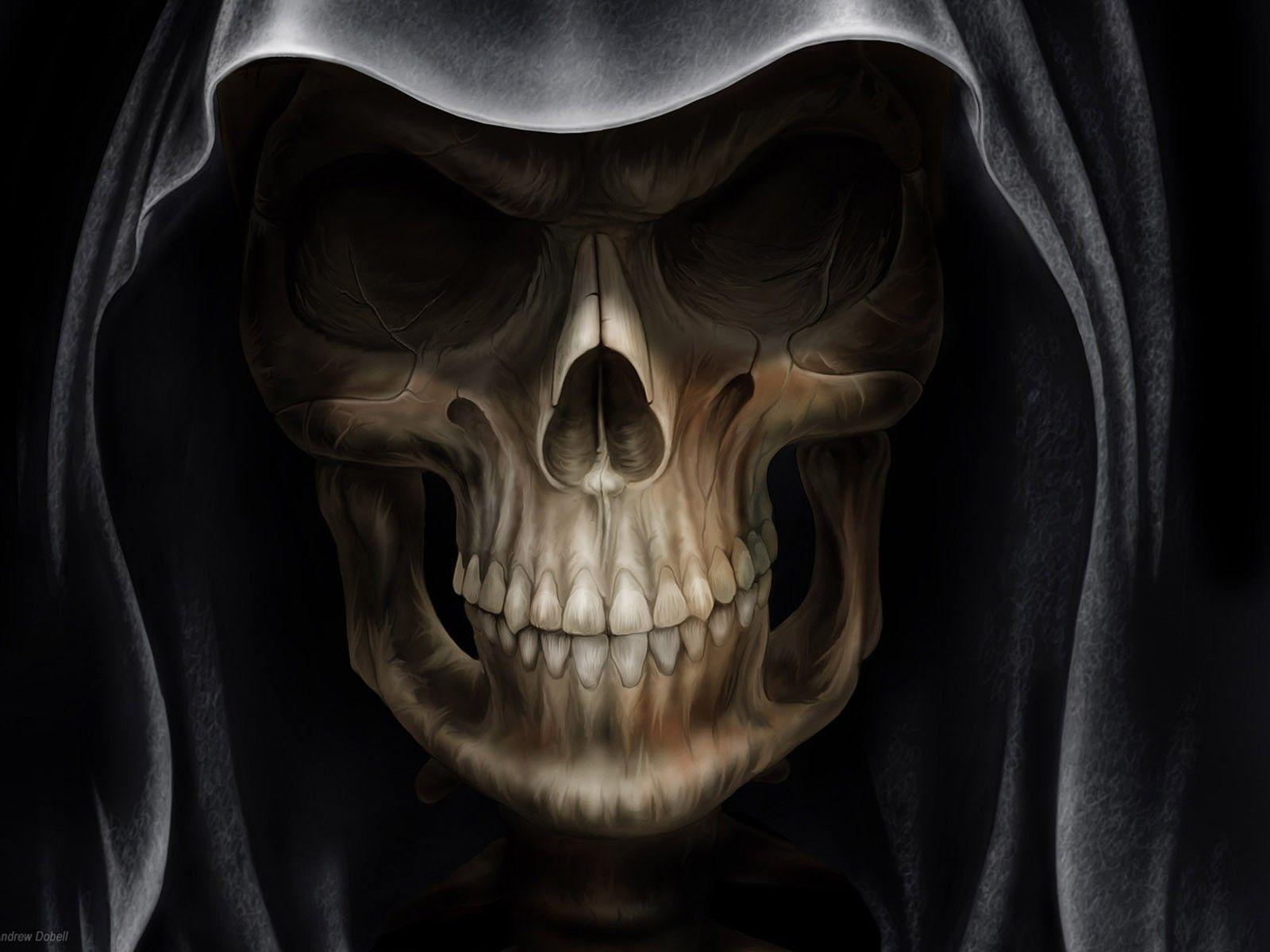 Wallpaper skull, cloak, gothic, death wallpaper mood