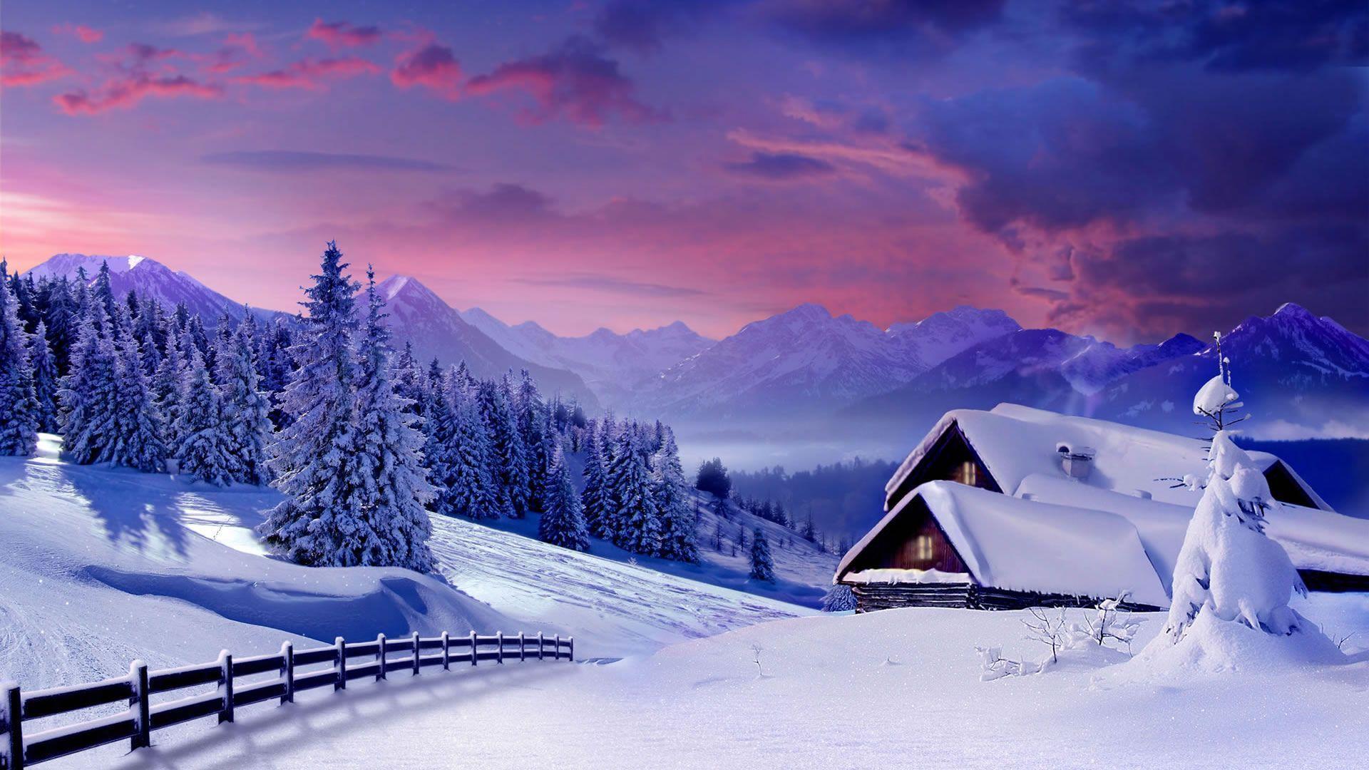 Free Winter Sunset Wallpaper For Desktop Background 13 HD