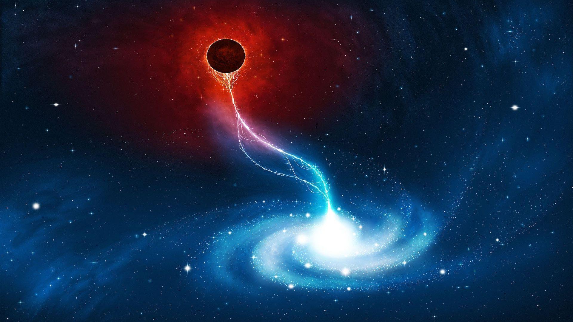Black Hole And Galaxy HD Wallpaper