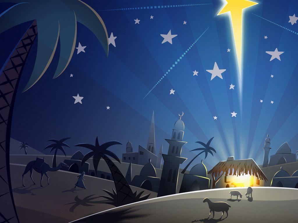 Nativity Painting Wallpaper