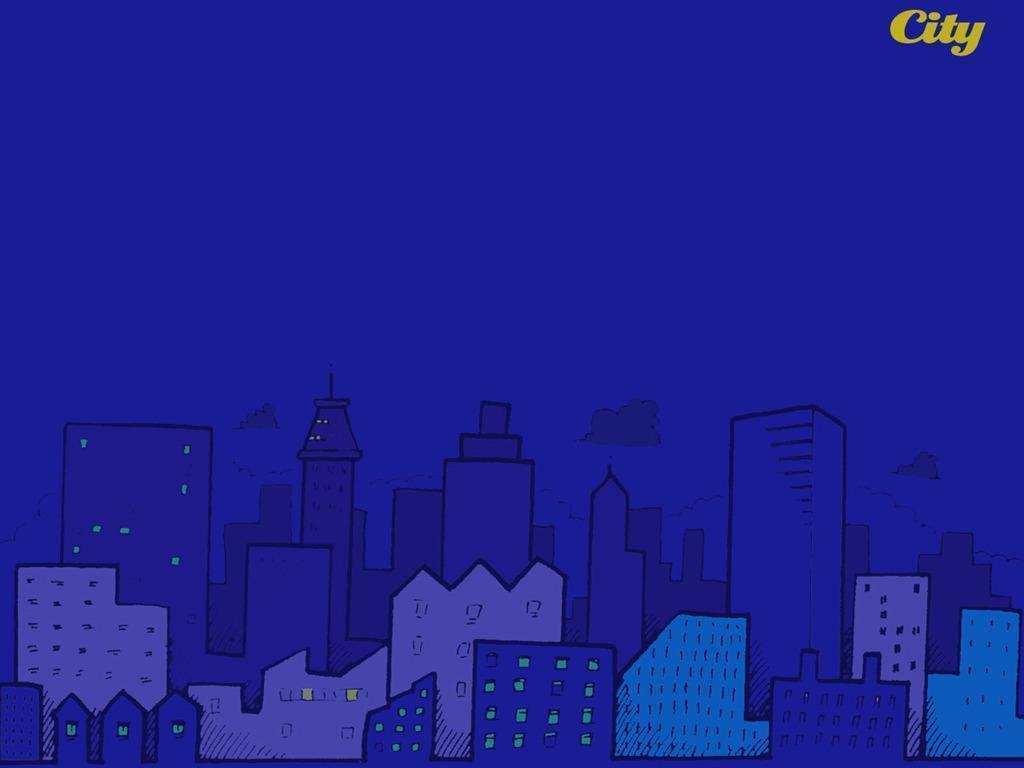 Cartoon Background:city in dark Wallpaper Wallpaper 8138