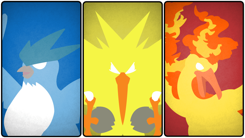 Articuno, Zapdos, and Moltres Wallpaper