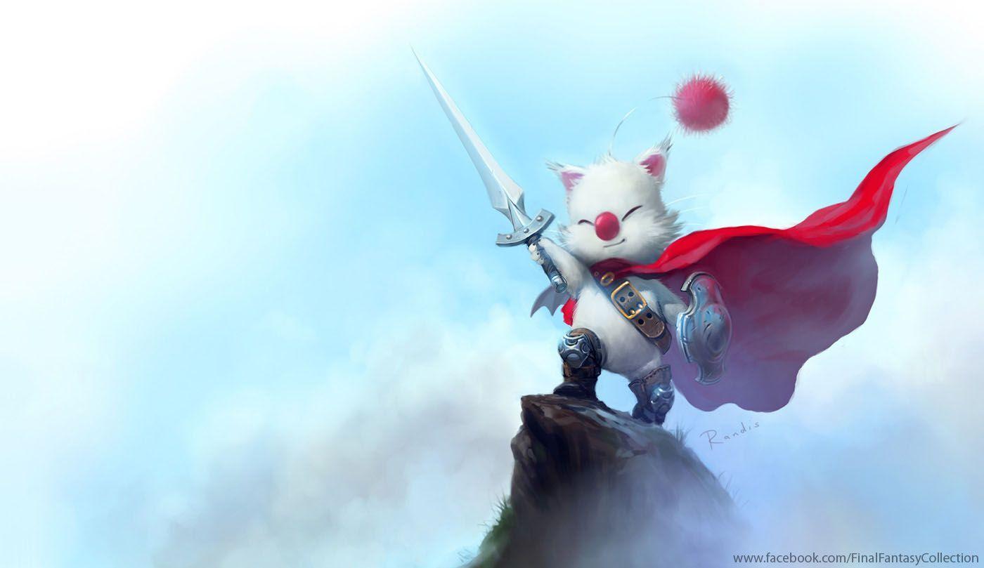 Final Fantasy Moogle Art in Wallpaper Format