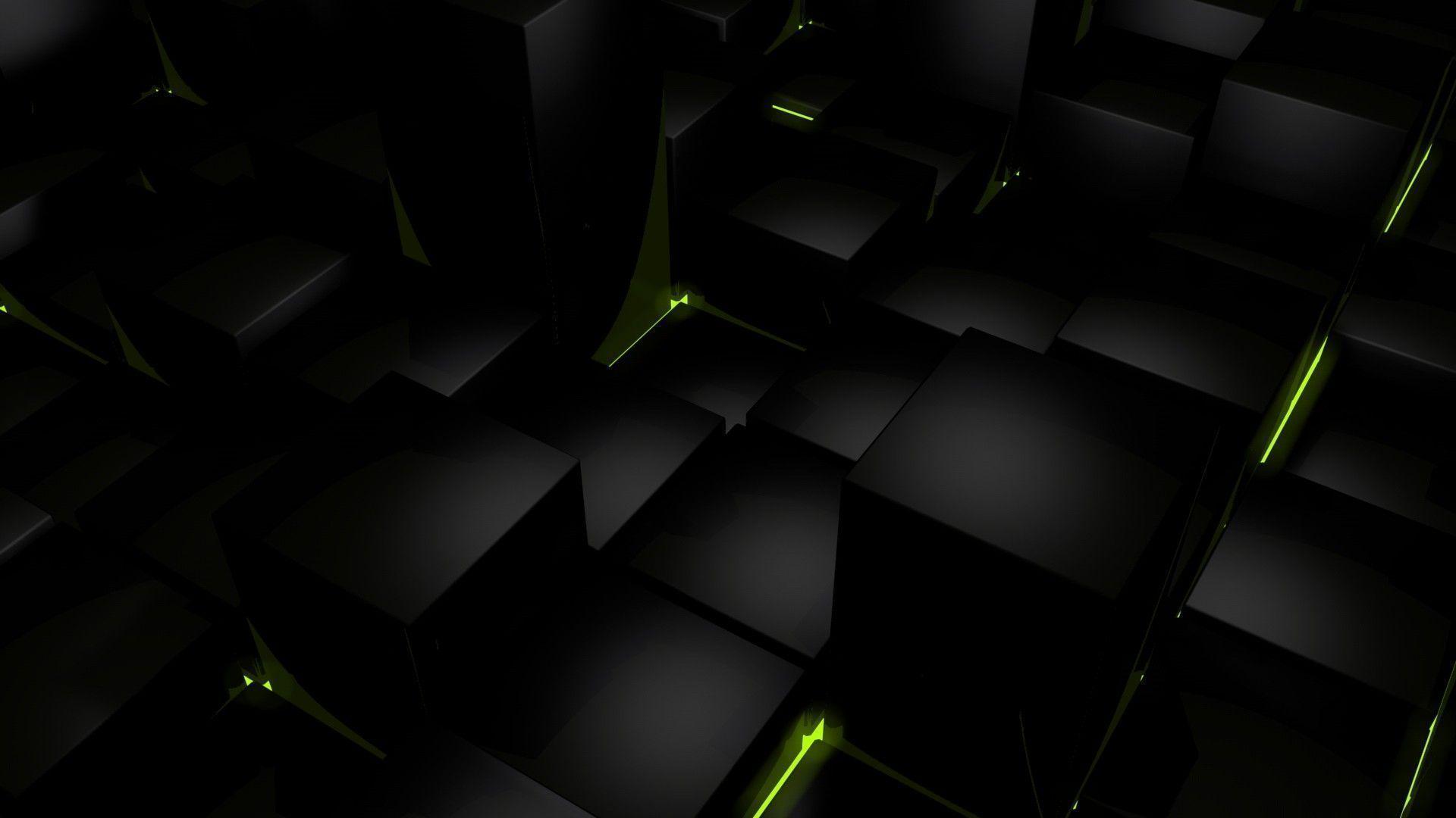 Black Cubes HD Wallpaper Desktop Background Free