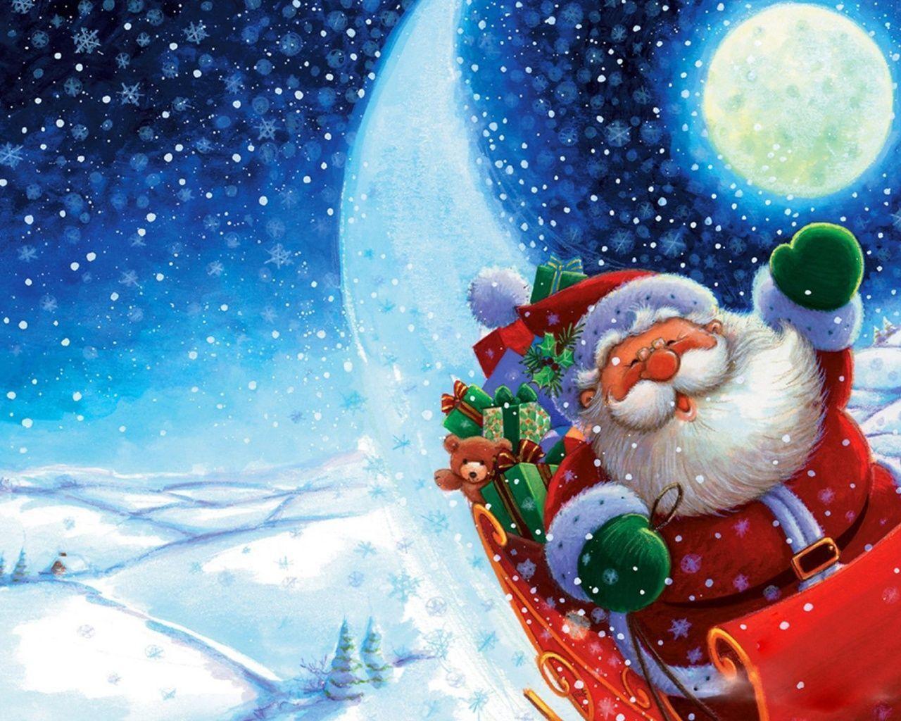 Santa Christmas Wallpaper Background