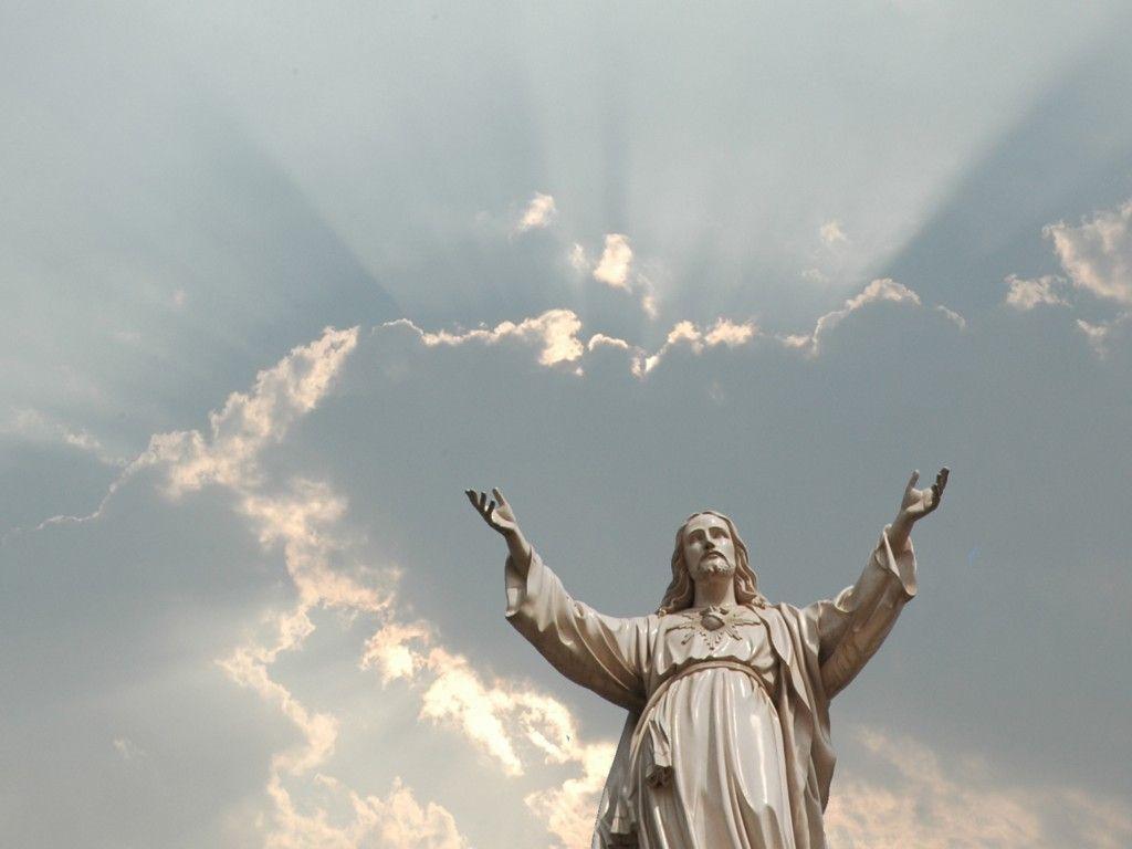 Jesus christ on top of a church Download PowerPoint Background