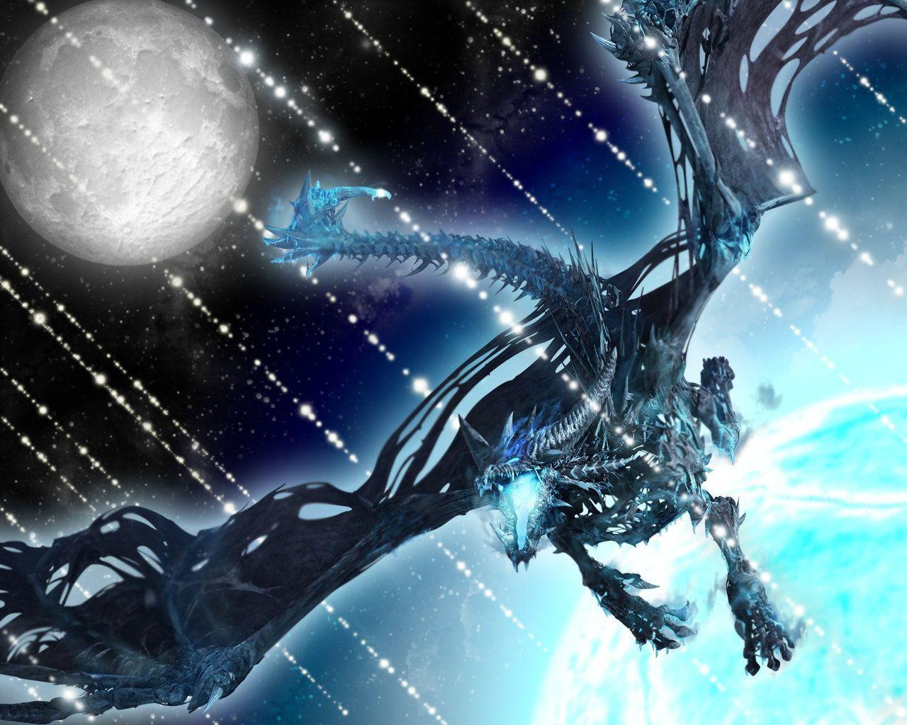 Wallpapers For > Dark Ice Dragon Wallpapers