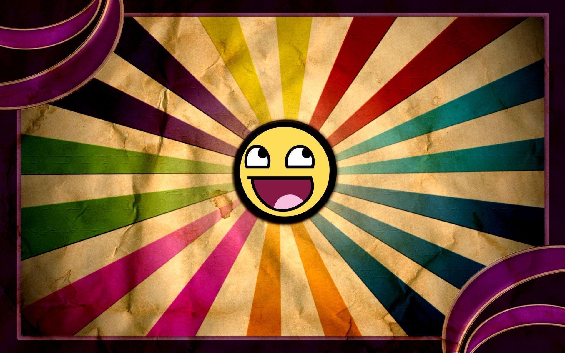 image For > Awesome Smiley Face Wallpaper