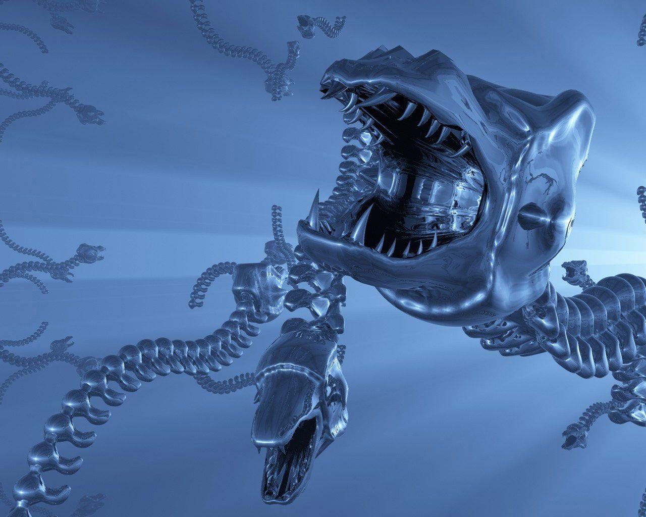 Desktop Wallpaper · Gallery · 3D Art · Blue Dragons