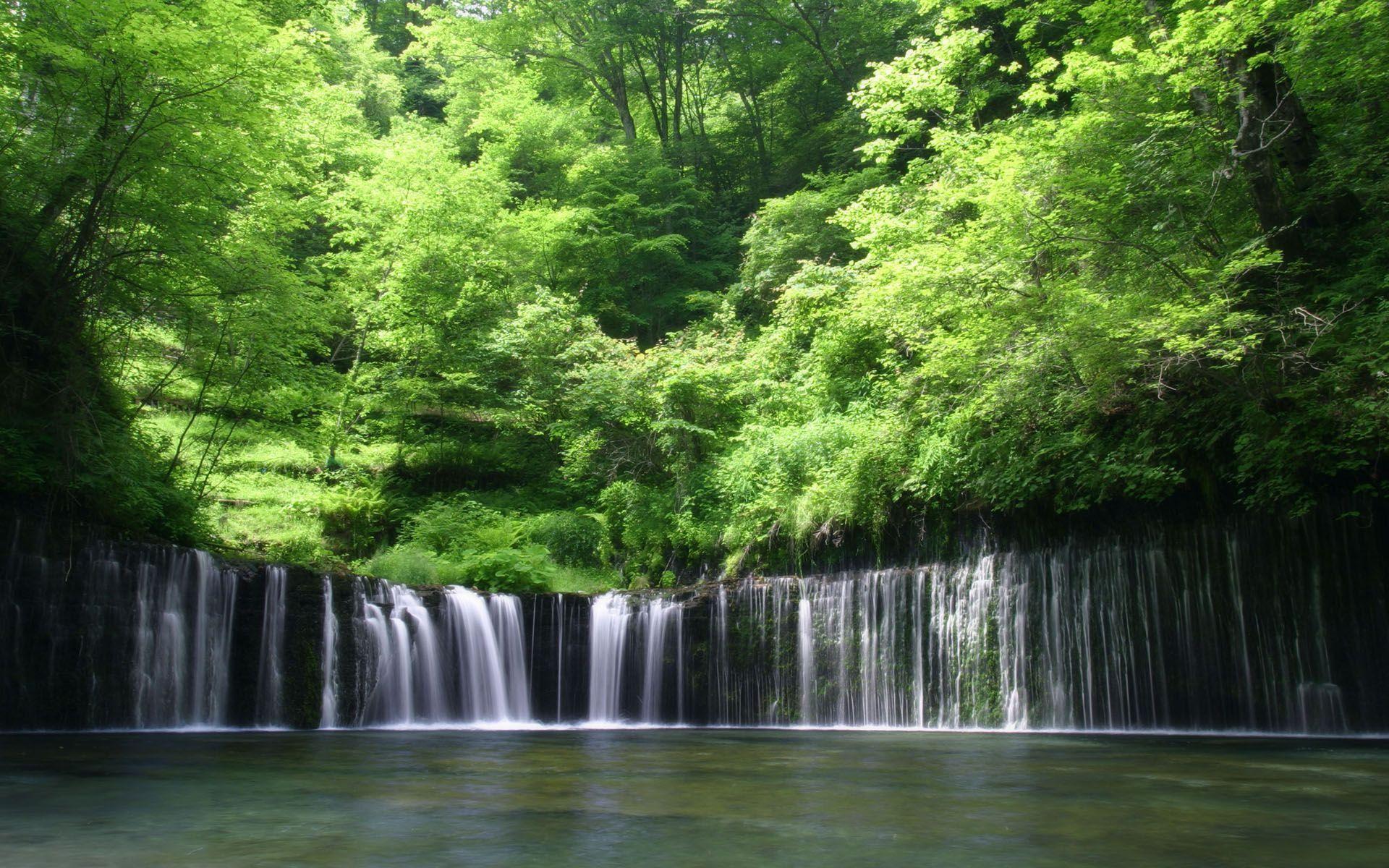 Wallpaper waterfall, water, forest wallpaper nature