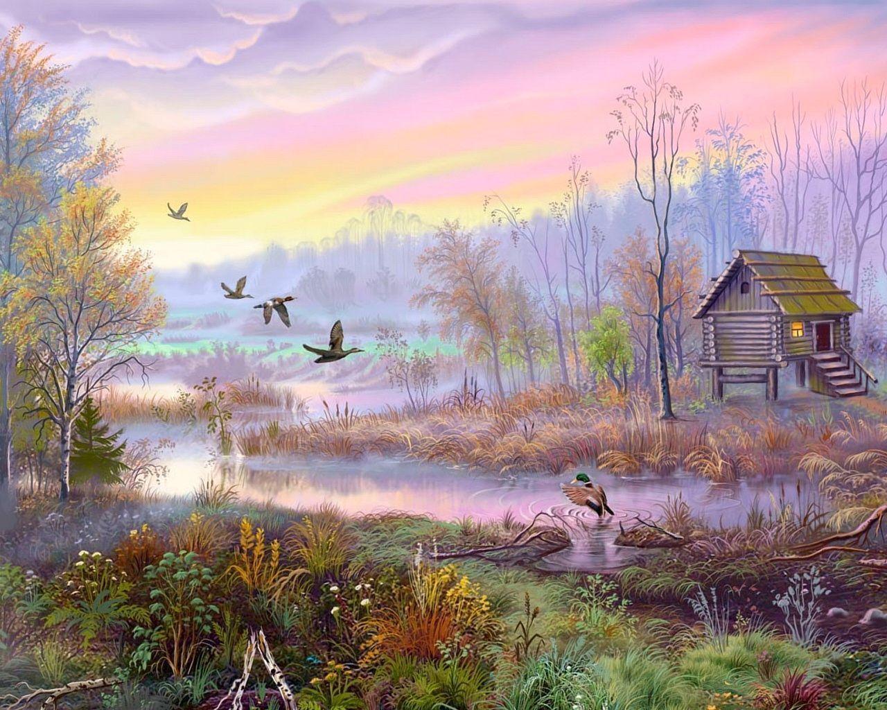image For > Duck Hunting Background