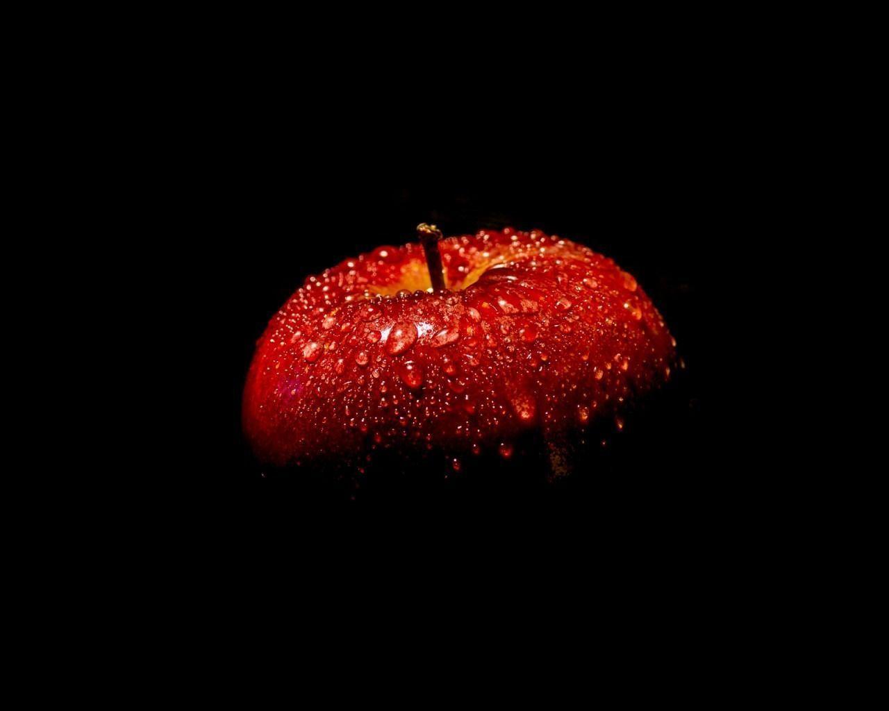 Black And Red Apple Wallpaper Image & Picture