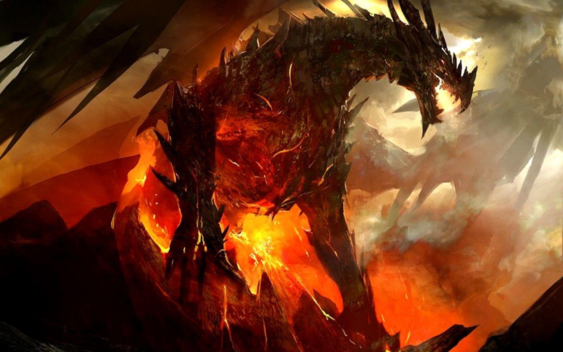 Dragons Fantasy Art Artwork Guild Wars 2 Bahamut Gw2