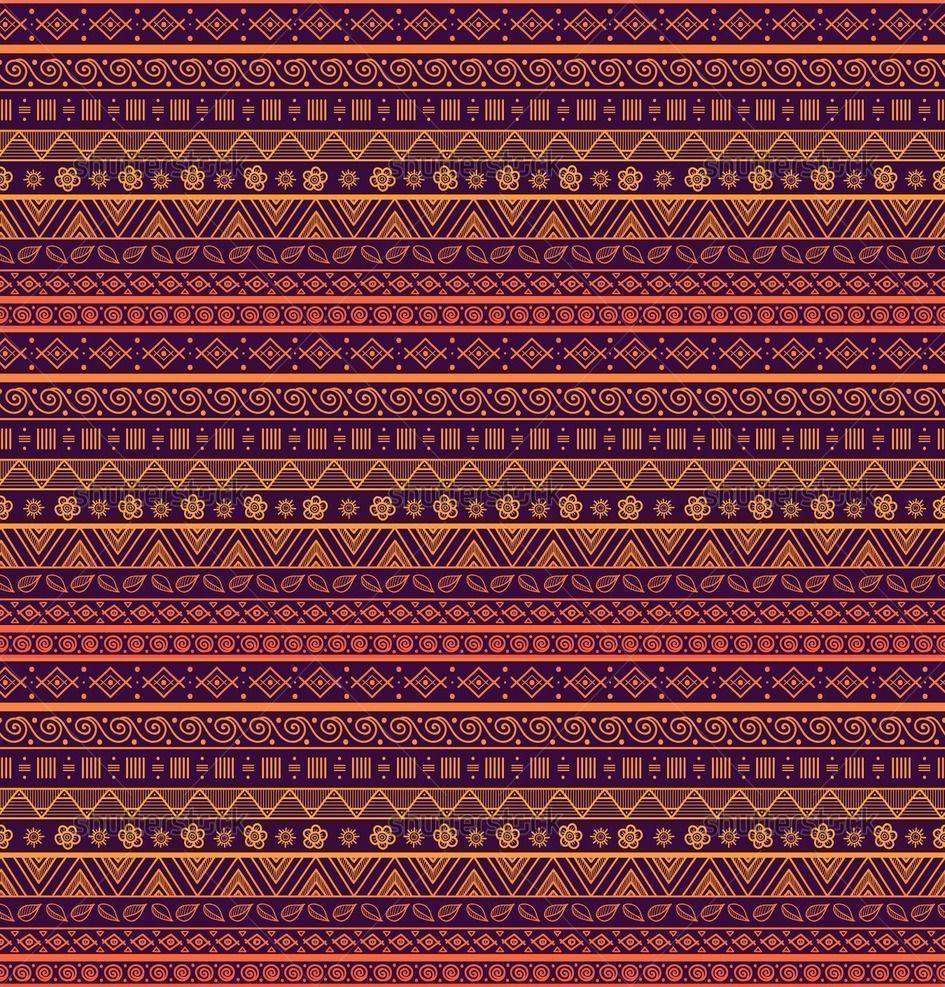 Tribal striped seamless pattern Hand drawn aztec background Can be