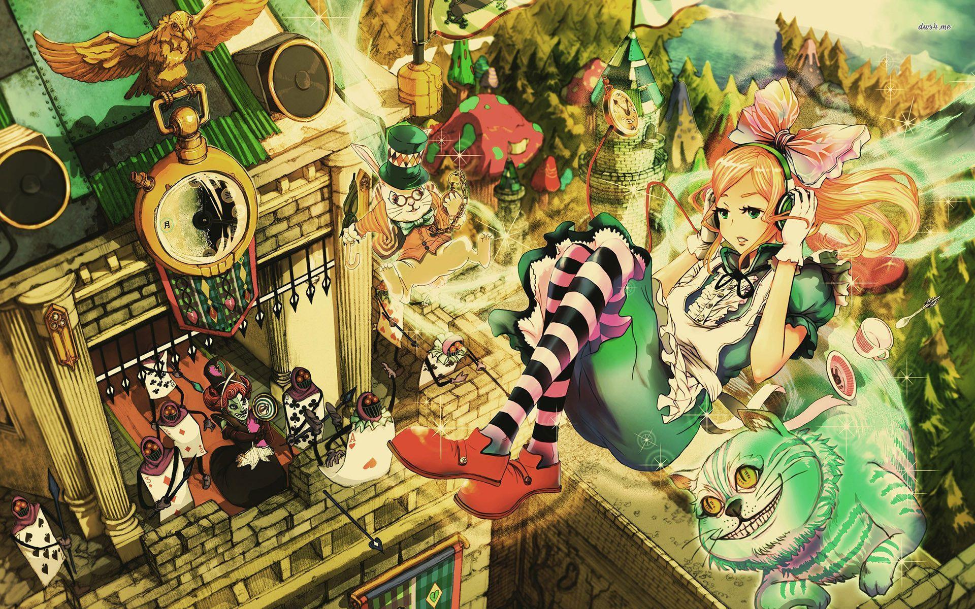 Alice in Wonderland anime wallpapers.