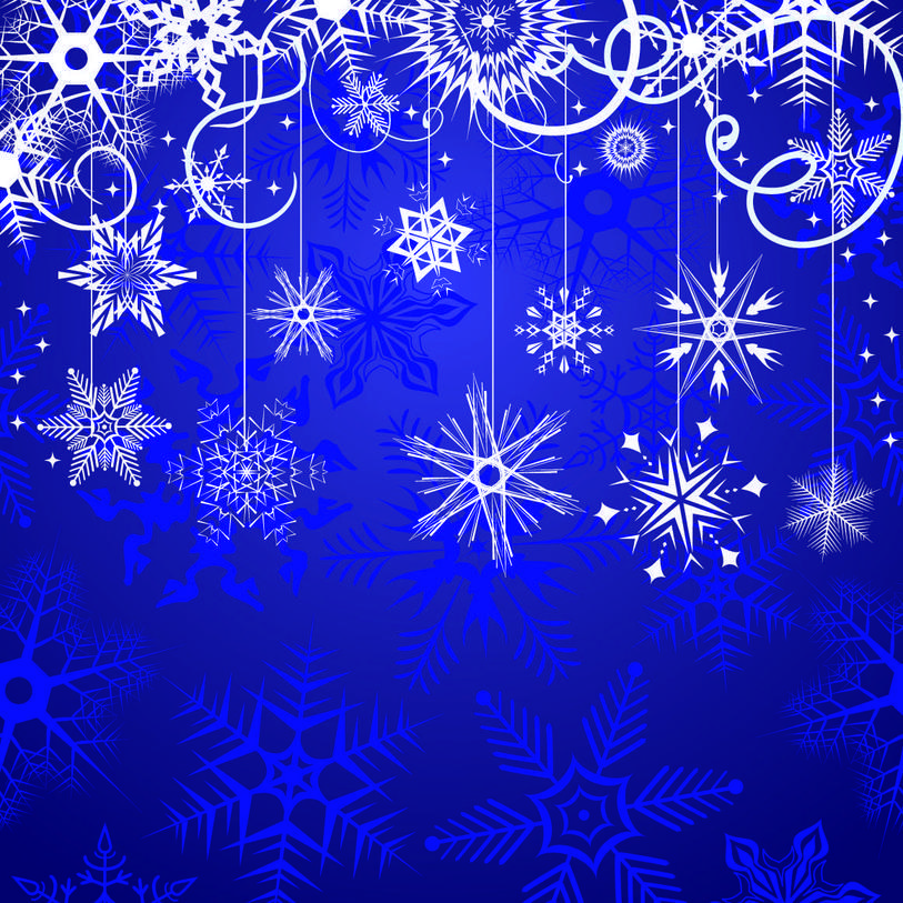 Snowflake pattern background vector Free Vector / 4Vector