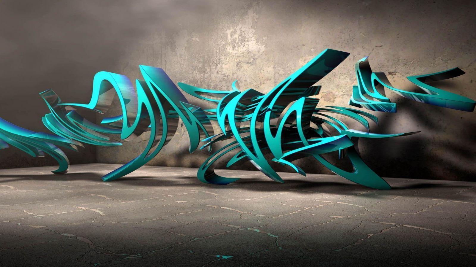 Wallpaper For > Graffiti Wallpaper 3D Love