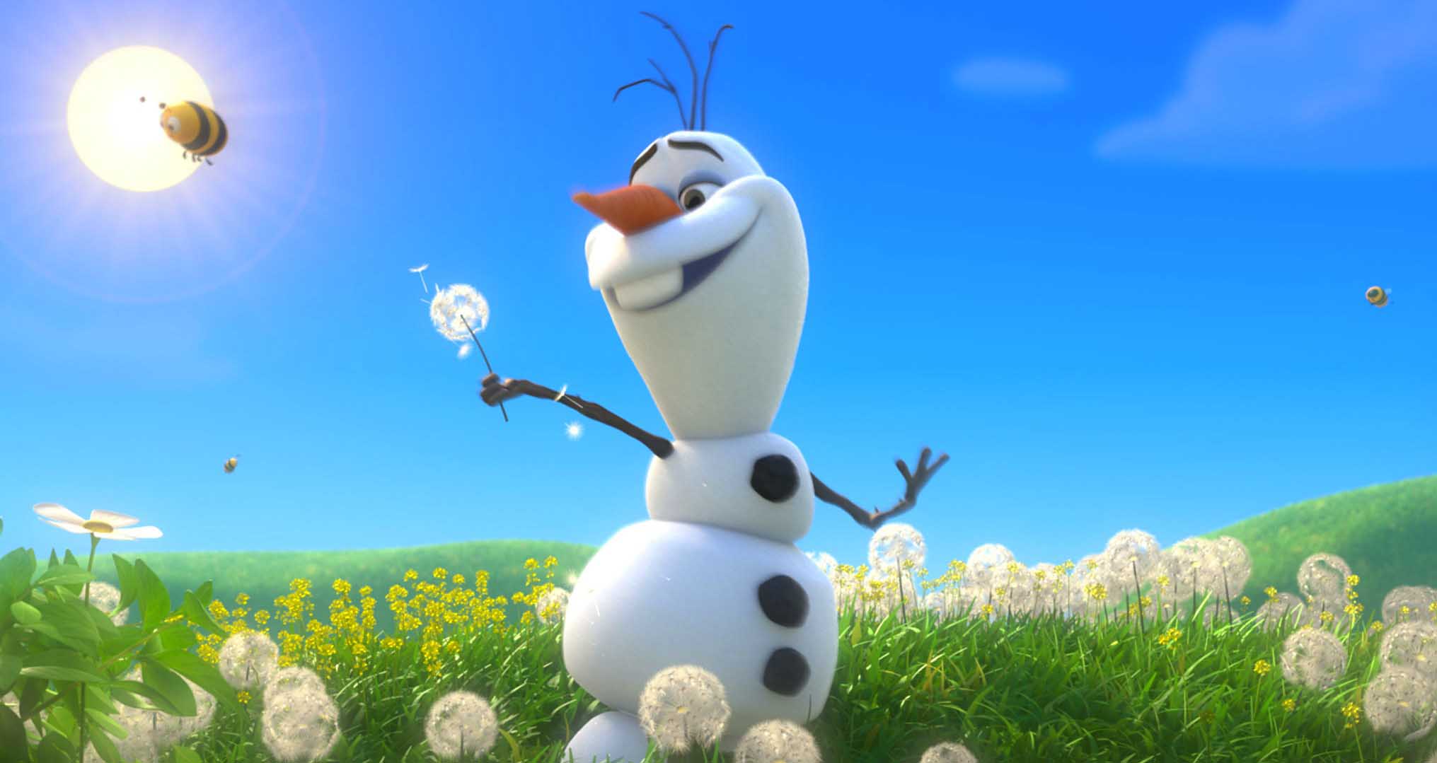 Frozen Olaf In Garden HD Wallpaper For Desktop Background