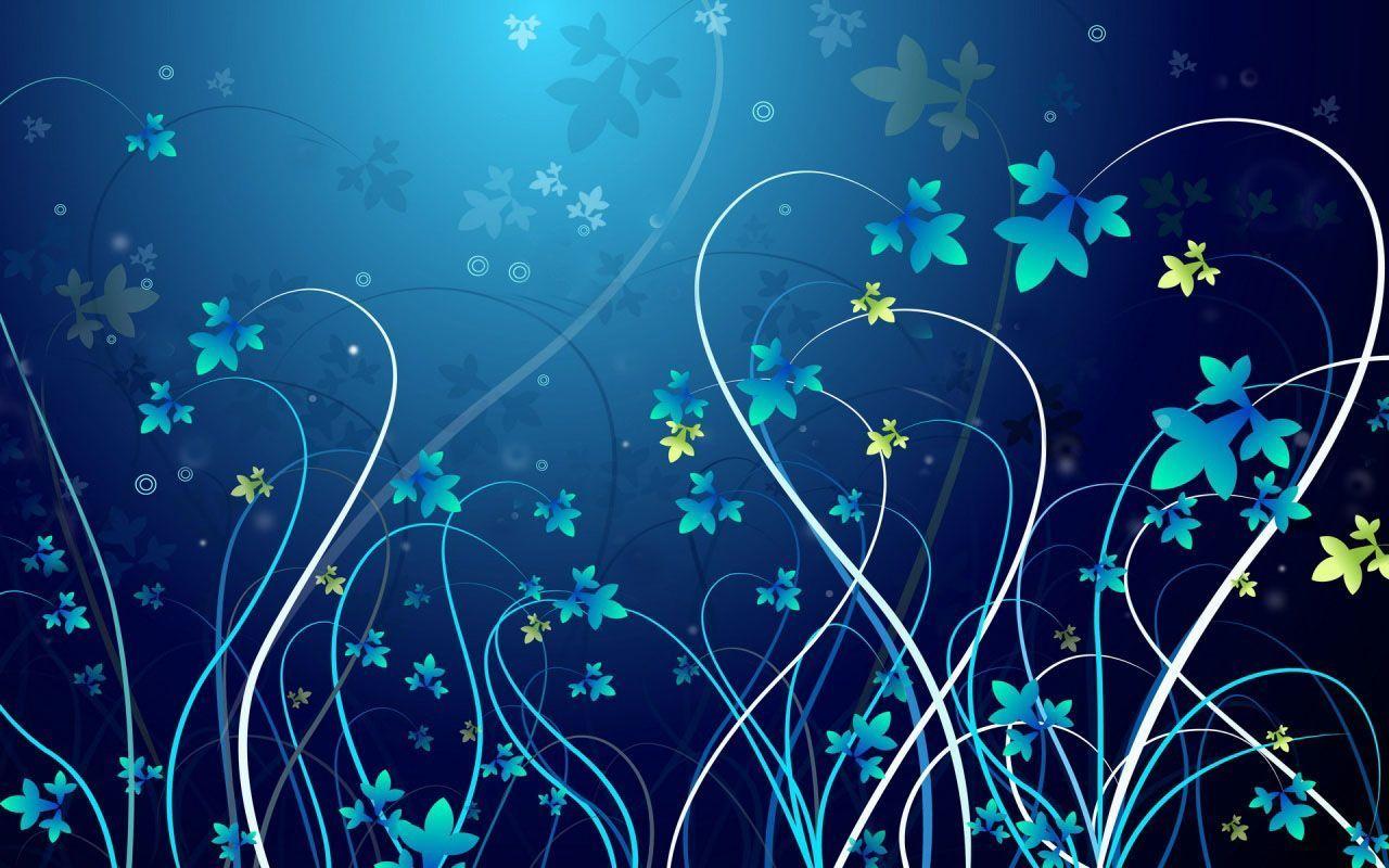 Picture Of Blue And Green Flowers Wallpaper. Green HD Wallpaper