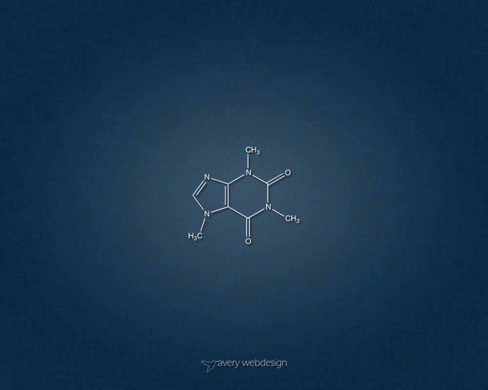 Caffeine Molecule Denim Wallpapers in Blue by averywebdesign on